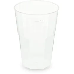 VEPATIM 15x Mehrwegbecher Pfandbecher Cocktail transparent stabil+ PP 0,3L O 70mm