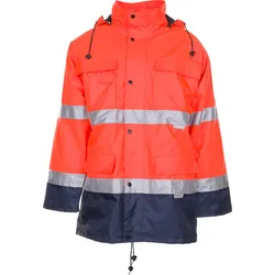 Planam Warnschutz Parka 2056 2-farbig orange/marine Größe XL