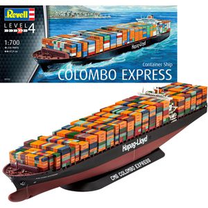 Revell Modellbausatz 05152 Container Ship Colombo Express, 226 Teile, Level 4, ab 12 Jahre, Maßstab 1:700