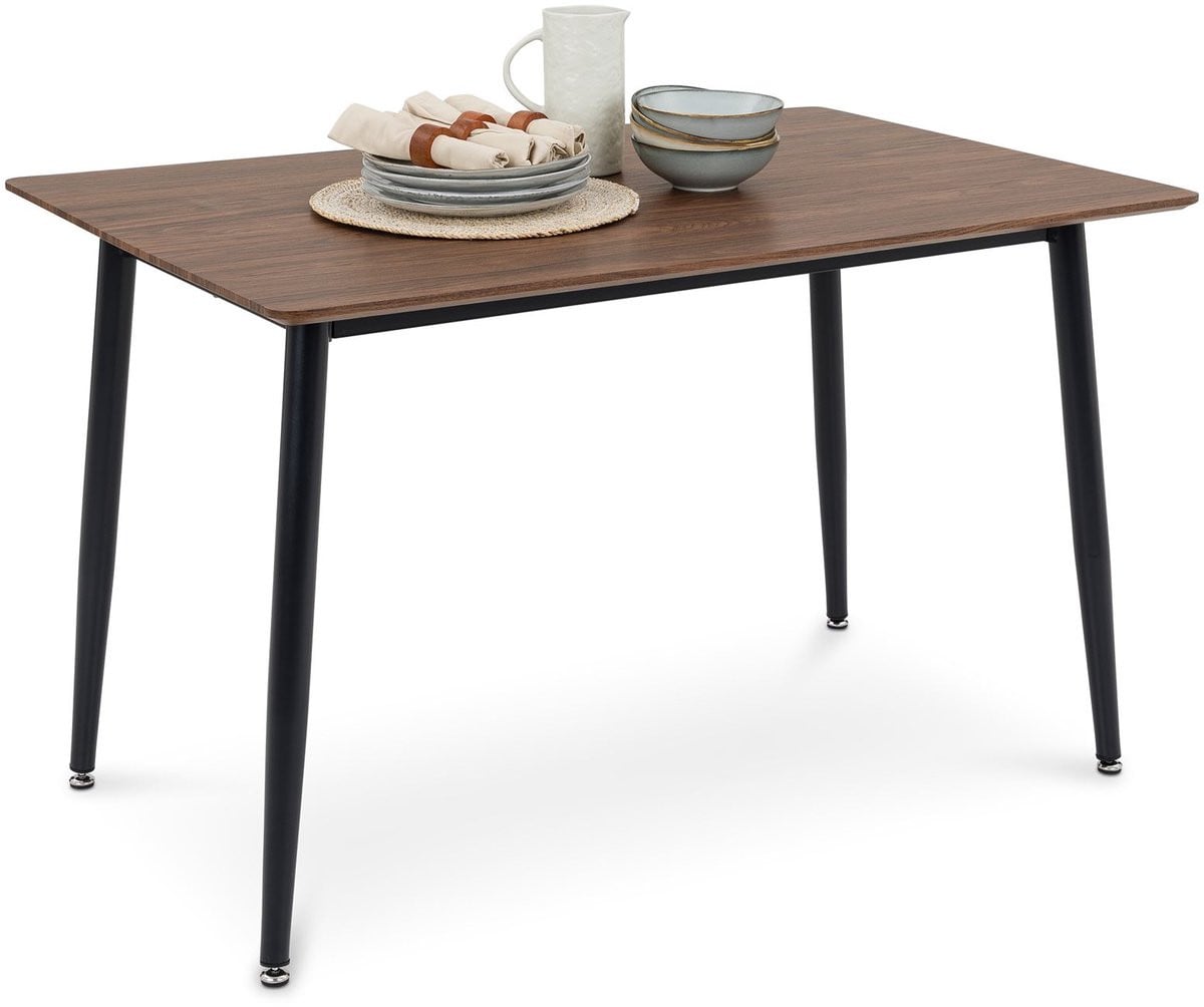 IDIMEX Eettafel NORA Rechthoekig Notenhout B/D: 120 x 80 cm
