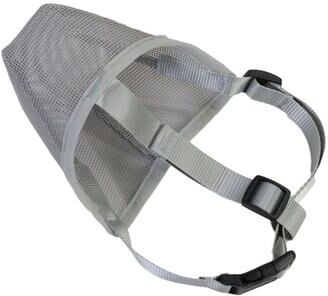 Pet Hub Adjustable Breathable Pet Dog Muzzle, Anti Bark Bite Mesh Mouth Cover L grey