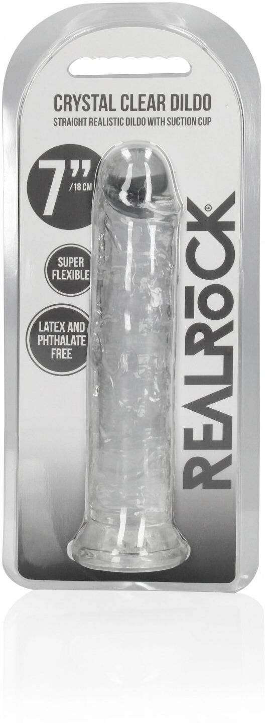 RealRock Realiste Dildo Jelly Suction Cup - 18 cm - Transparent