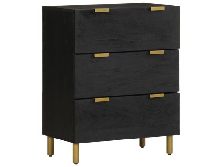 Buffet noir 60x33x75 cm bois d'ingénierie meuble de rangement meuble de rangement de cuisine meuble de rangement 4017651