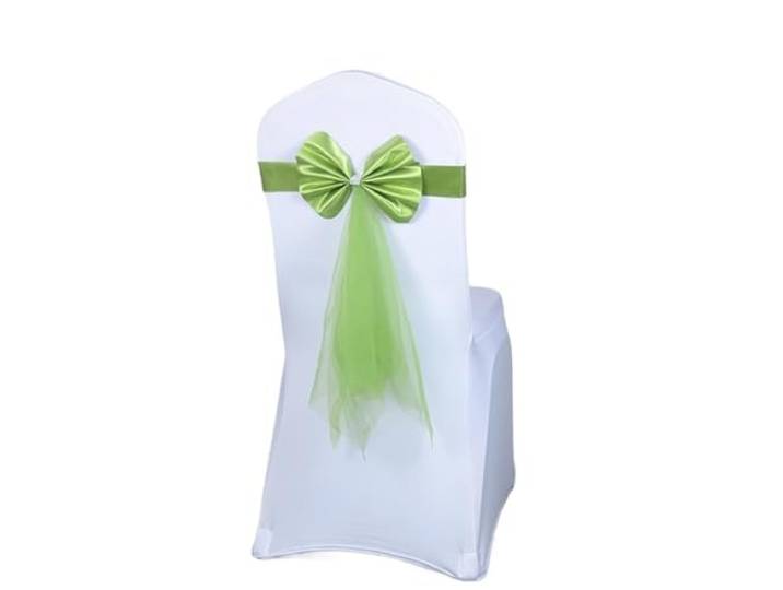 Stuhlschleifen für Hochzeiten 10/50/100 Stück Stuhlschärpen Stretch Stuhl Schleife Knoten mit Schmetterling Organzaband for Hochzeitsbankett Geburtstag Hotel Party Dekor(Green,50pcs)