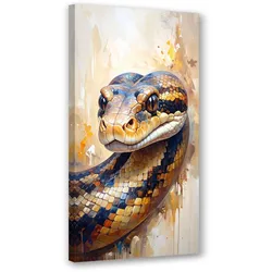 LEINWANDBILD Schlangenkopf Tiere Natur 60x120cm