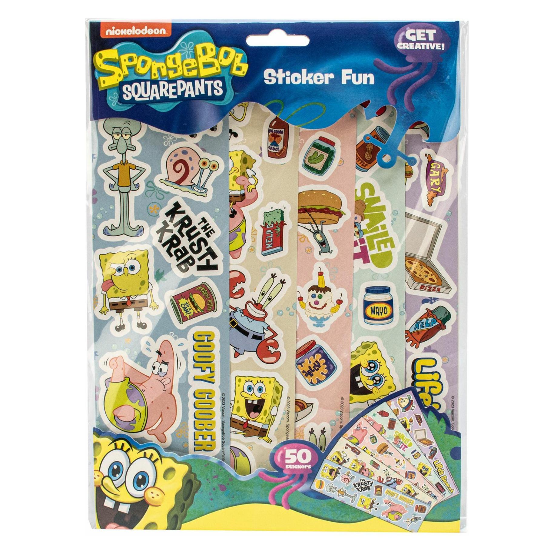 Blue Sky Bob l'éponge set autocollants Fun (carton de 18) (50 Sticker) (5056563712299)