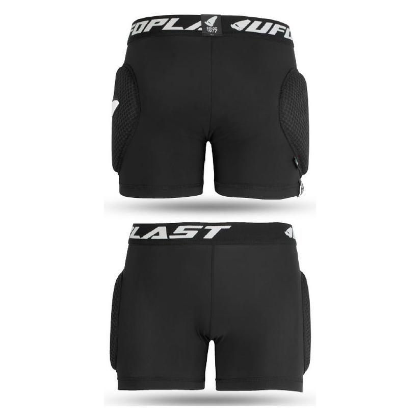 Ufo Plast UFO-Shorts mit Protektoren, Reborn MV6, Kinder/Junioren/Kinder, Farbe Schwarz, Grösse L (SS03050KL)