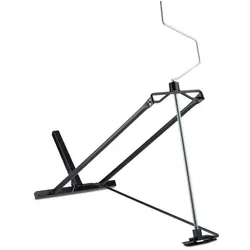 Relaxdays Rasentraktor Hebevorrichtung schwarz Schwarz,Silber