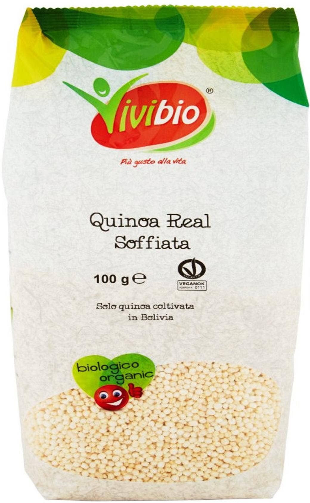 VIVIBIO Quinoa Real Soffiata 100 Grammi 