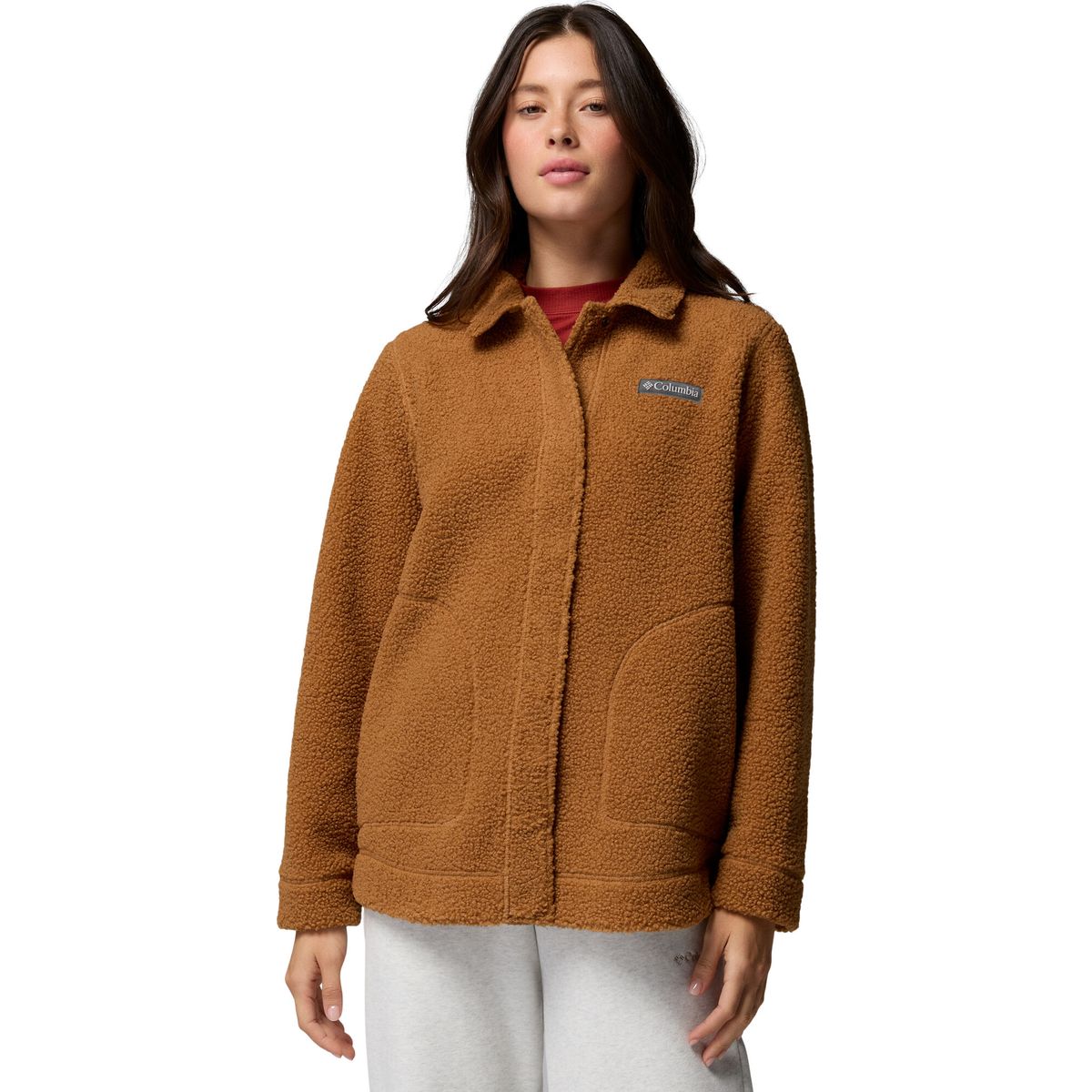 Columbia Women’s Panorama Sherpa Shirt Jacket camel brown (224) L 217369-2173692-224-L