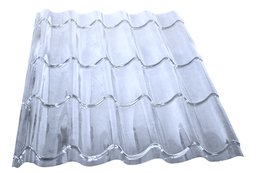 POLMETAL Lichtplatte Dachpfannenprofil 1190x1150mm 1,0mm Szafir 16972377