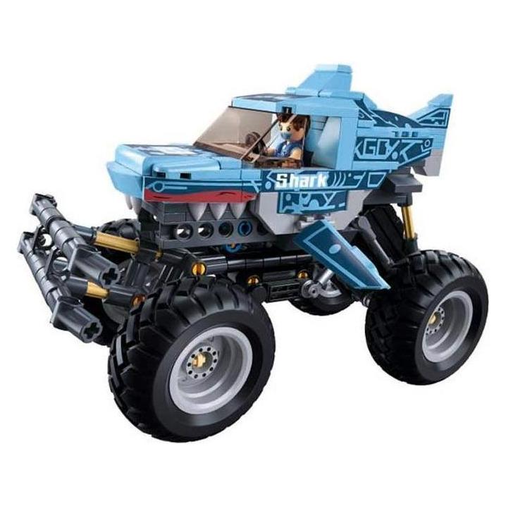 Sluban SL96023 - Pullback Off Road Fahrzeug "Big Foot" hellblau (SL96023)