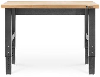 Gladiator GarageWorks 4-ft Adjustable Height Hardwood Workbench with Hammered Granite Finish