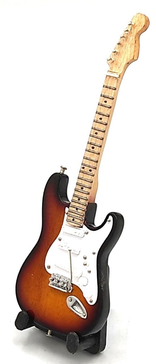 Baby miniatuur replica Fender Stratocaster baby gitaar Jimi Hendrix 15 cm