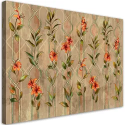 WANDBILD lilia gelbe blume