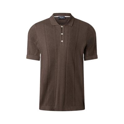 Poloshirt MAERZ MUENCHEN "Maerz Muenchen 434000 Poloshirt Herren Bekleidung", Herren, Gr. 56, braun, 70% Baumwolle, 30% Leinen, Shirts