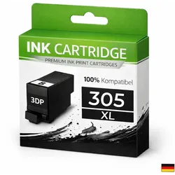 Tintenpatrone kompatibel für 305XLK HP Deskjet 2820e/2823e/4222e/4220e/2700/ 2730/ 4200/ 4134/;Hp Envy 6020/ 6022/ 6030/ 6032/ 6420/ 6422/ 6430/ 6432 in Schwarz