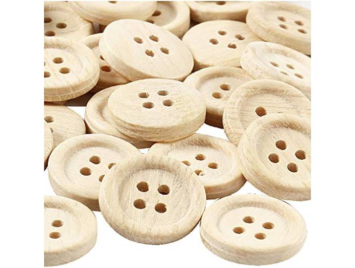 Creativ Company 403081 30-delige houten knoppen, meerkleurig