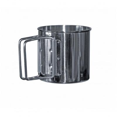 Basic Nature - Edelstahlbecher Faltgriff Gr 0,35 l grau