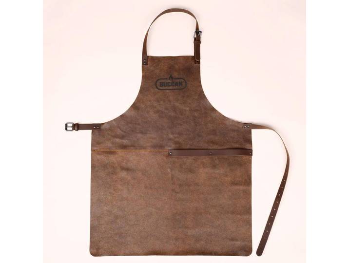Lederen BBQ schort - 85x63cm - Bruin