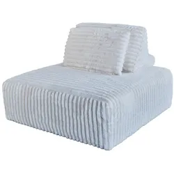 HOCKER MIT RÜCKENKISSEN WIOLO SOFT Cremeweiß Cord