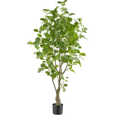 Kunstbaum CREATIV GREEN "Eukalyptus", grün, H:130cm, Kunststoff, Kunstpflanzen, mit sehr naturgetreu gestalteten Blättern