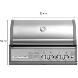 Crossray Heatstrip 50 MB Gasgrill Einbau 4 Brenner Grill Gas Garten Gartenkamin Kamin