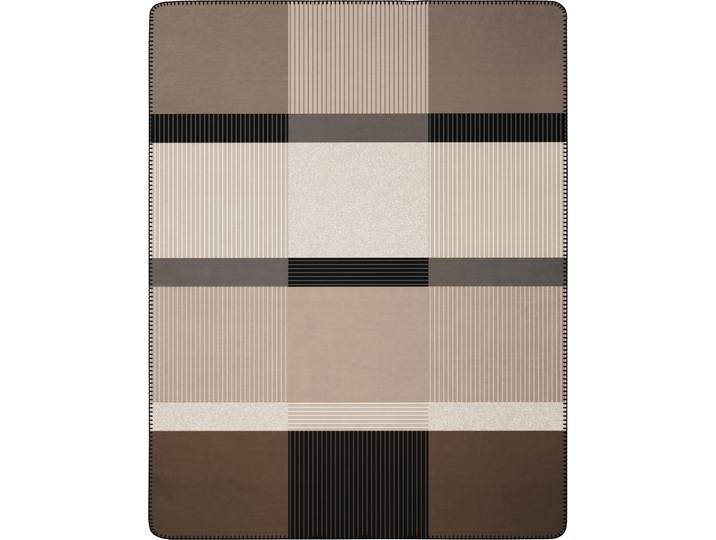Wohndecke BIEDERLACK Origin Check , grau, B:150cm L:200cm, Baumwolle, Polyacryl, Polyester, Wohndecken, Wohndecke, 150 x 200, mit Zierstich