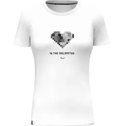SALEWA Damen Shirt PURE HEART DRY W T-SHIRT, Größe 40 in Weiß Weiß