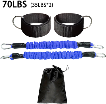 Multicon Wholesale Hub Fitness Ankle Ankle Buckle Leg Muscle Trainer Hip Joint Training Leg Strap Hook Leg Stand Anti Breaking Firmly Tension Rope Set blue 70lbs