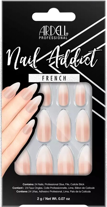 Ardell - Künstliche Fingernägel, Nail Addict FrenchOmbreFade (Baby Boomer), Set, Weiss
