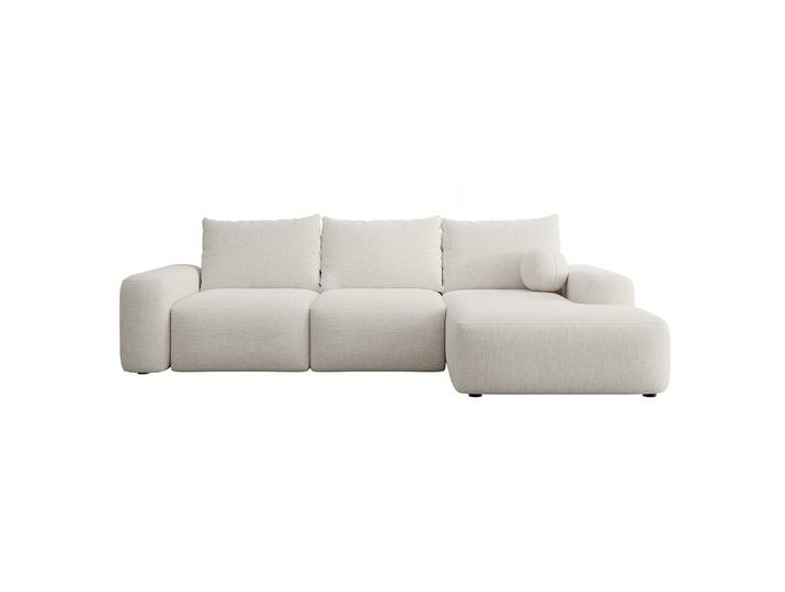 Ecksofa mit Schlaffunktion Carnos, L-förmig mit Ball, einzelne