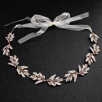Vintage Blatt Braut Haarschmuck Tiara Damen Haarschmuck Strass Kristall Stirnband Haarband Hochzeit Kopfbedeckung Braut Kopfschmuck
