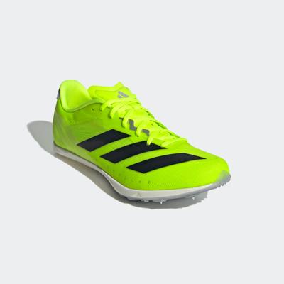 Laufschuh ADIDAS PERFORMANCE "ADIZERO DISTANCESTAR", Damen, Gr. 39, grün (lucid lemon, core schwarz, halo silber), Synthetik, Textil, Schuhe Laufschuh, Leichtathletik-Schuh