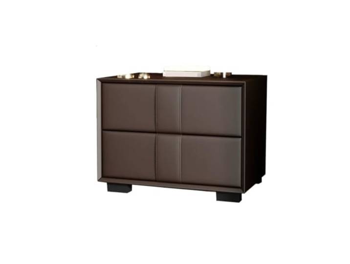 FZL02068LM Zimmer Nachttisch aus massivem Holz mit Schubladen Minimalistischer Nachttisch for Schlafzimmer(Groß)
