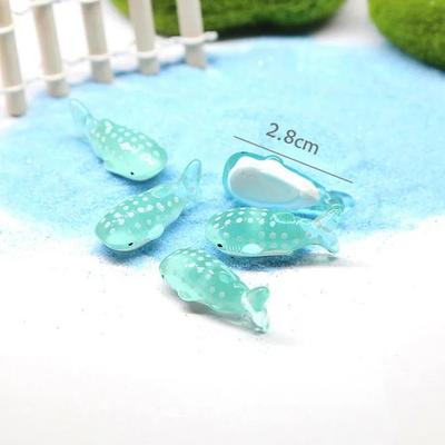 Inspire Select 5pcs Mini Animal Fairy Garden Figurines Cute Resin Dog, Cat, Sheep & Fish Miniatures For Succulent Decor, Aquarium Acc set 25 Shark 5 Pcs
