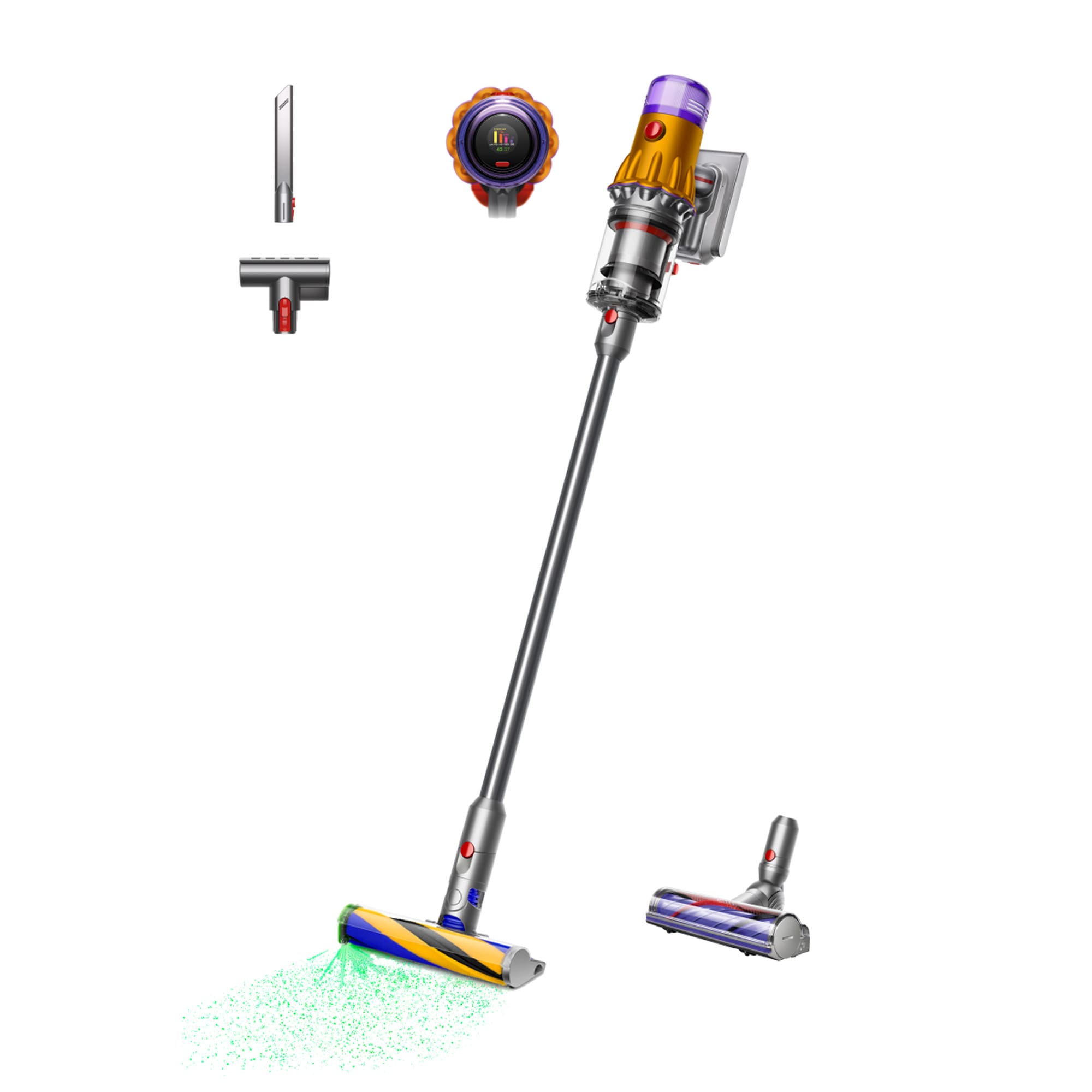 Dyson V12 Detect Slim Absolute Nickel Satin Gelb/ Glanz Nickel 494876-01