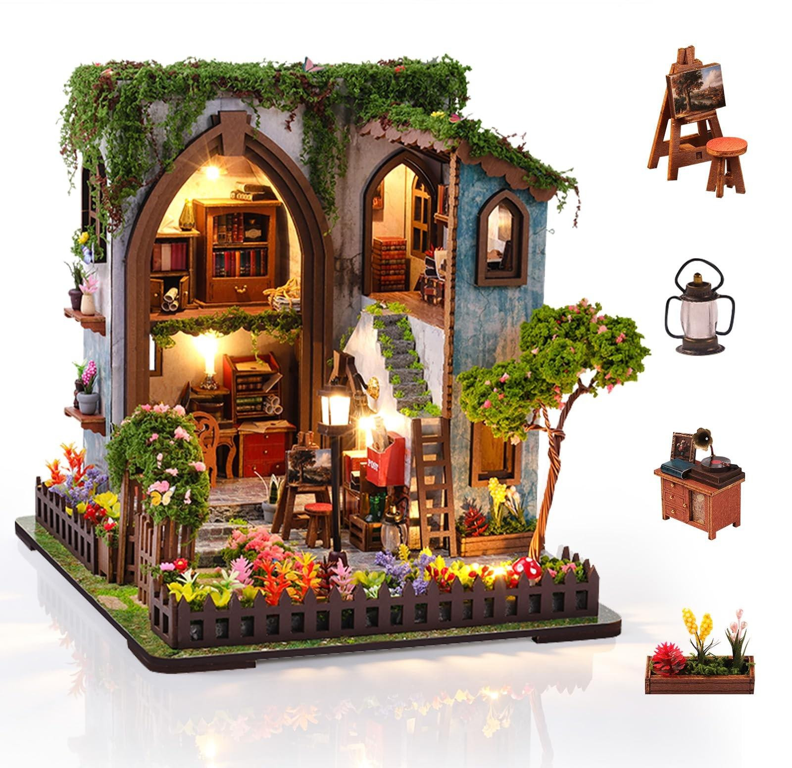 DIY Miniatuur Poppenhuis Bloemenhuis schaal 1:24