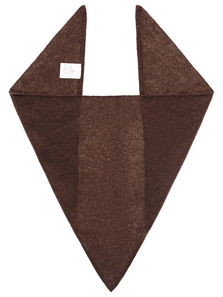 Zwillingsherz Kaschmir-Dreieckstuch in Braun - (L)84 x (B)34 cm - onesize