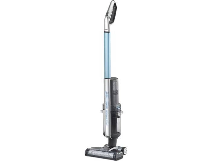 Trisa Akku Staubsauger Kabellos, 200 Airwatt, Floor Detector, 80 Min Floor Detector Bodenerkennung, 4 Saugmodi, 32V Wechselakku, 80 Min, HEPA-Filter, Beutellos, Wandhalterung, Hellblau