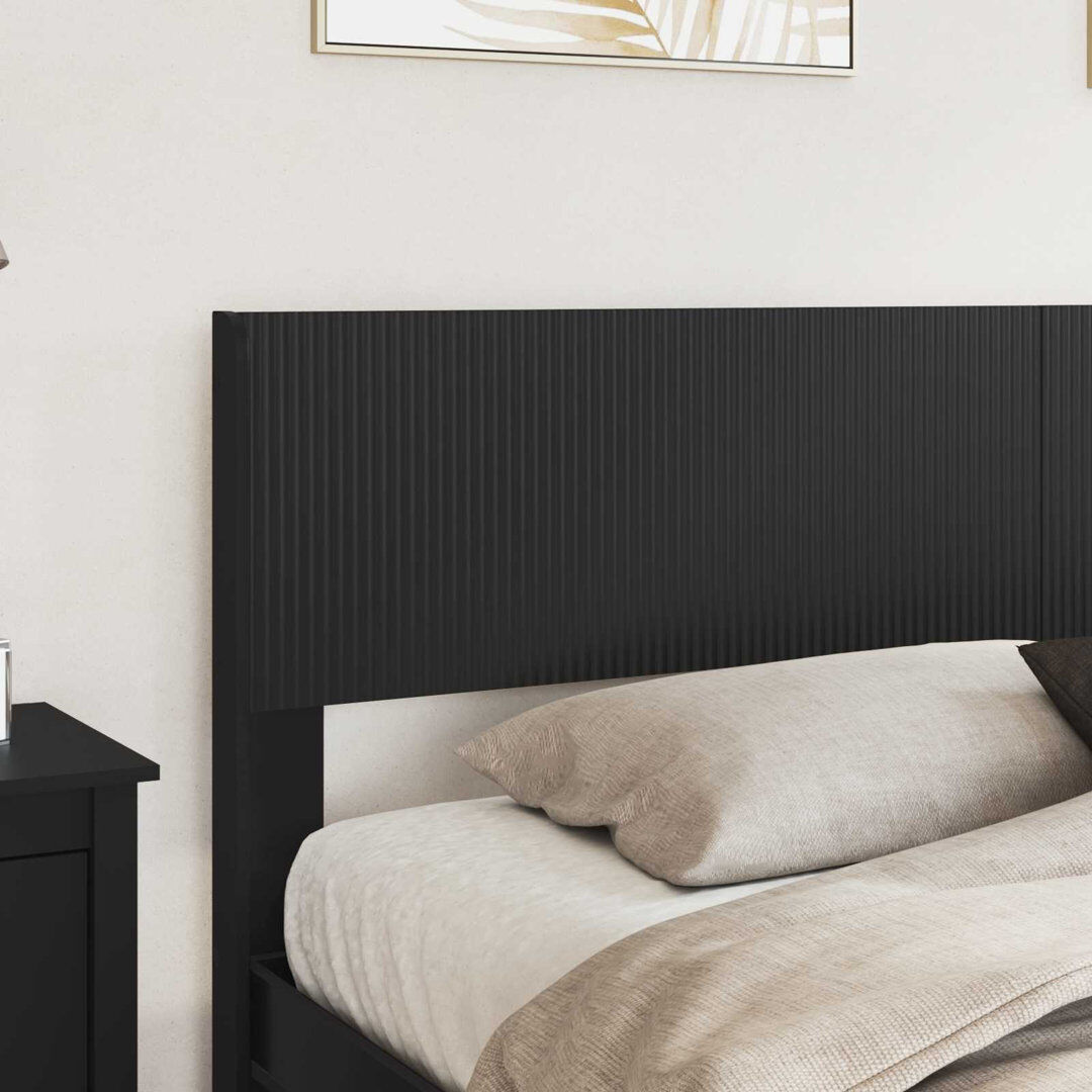 17 Stories Headboard Black Super King (180x200cm)