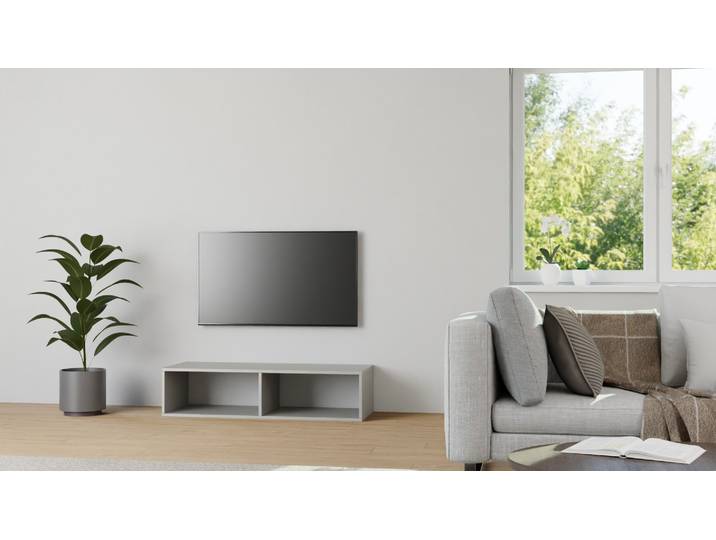Petit meuble bas sur mesure Mélaminé premium Gris