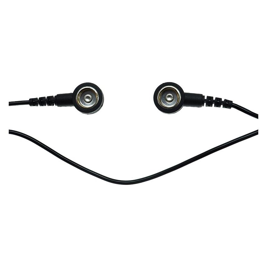 Safeguard ESD-Erdungskabel, 2x 10 mm Druckknopf, schwarz, 0,6 m (SG-EK-SCH-2DK-600)