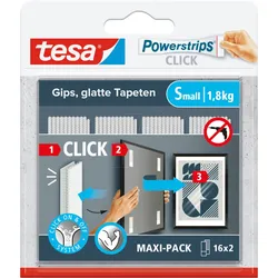 TESA 77720-20 - Powerstrips CLICK 16 Paar - 1,8kg