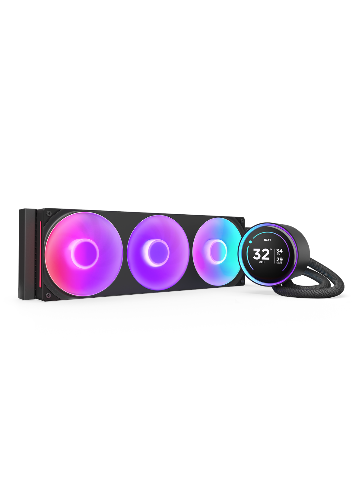 NZXT Kraken Elite RGB V2 360 (2024) - Schwarz mit RGB-Licht - CPU-Wasserkühlung - Max 30 dBA