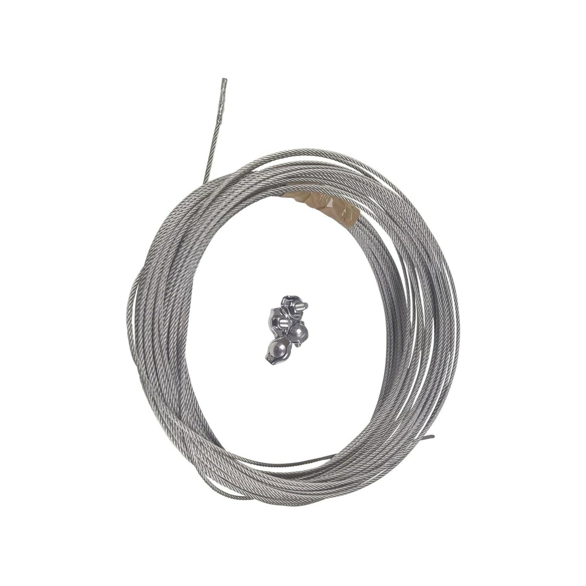 Grundfos Niro-Stahlseil 10 m, d= 2mm, mit 4x Bügelklemmen (91042980)