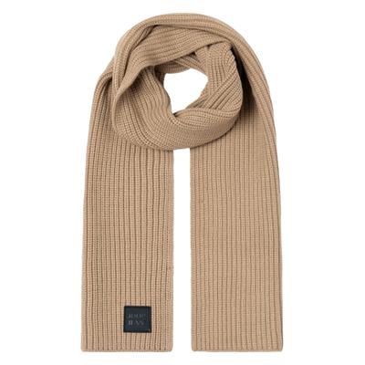 Strickschal JOOP JEANS "Lucifo", Herren, beige (open braun), Strick, Viskosemischung, unifarben, Modetücher, passt zur Mütze Lucifo