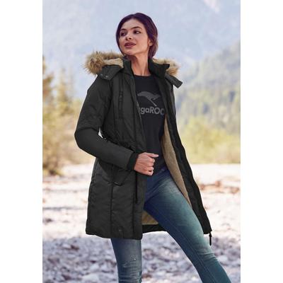 Parka ALPENBLITZ "Wintercharme", Damen, Gr. 46, schwarz, Web, Obermaterial: 100% Polyester. Besatz: 80% Polyacryl, 20% Polyester. Bündchen: 95% Polyester, 5% Elasthan. Futter: 100% Polyester. Wattierung: 100% Polyester. Ärmelfutter: 100% Polyester,...