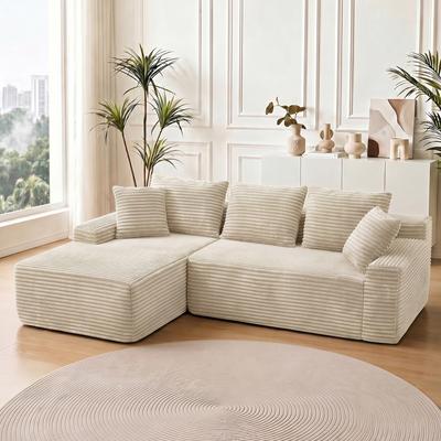Dovelina 95 Sectional Couches for Living Room Cloud Couch Sofa with L-Shape Upholstered Boneless