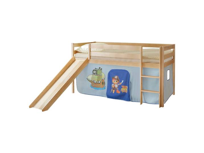 Spielbett Manuel Echtholz ca. 90x200 cm Blau
